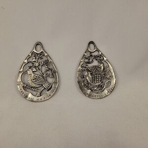 Two Torino Pewter Ornaments.